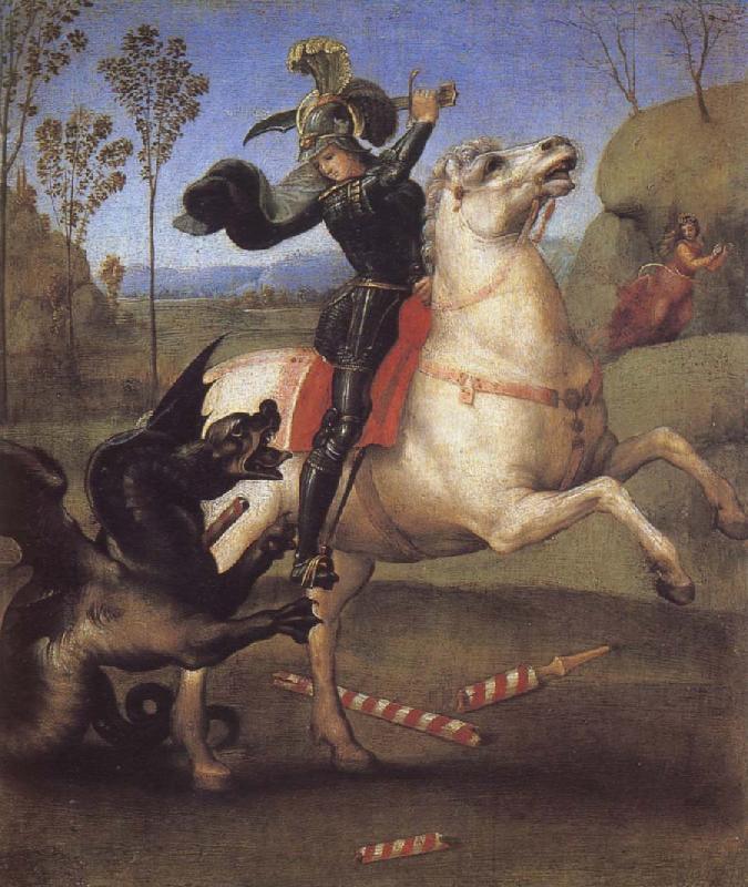 RAFFAELLO Sanzio Kill dragon oil painting picture